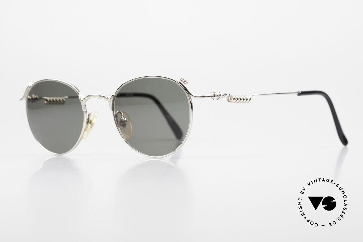 Jean Paul Gaultier 55-5105 Rare 90's Steampunk Shades, round panto design interpreted by JP Gaultier, Made for Men and Women