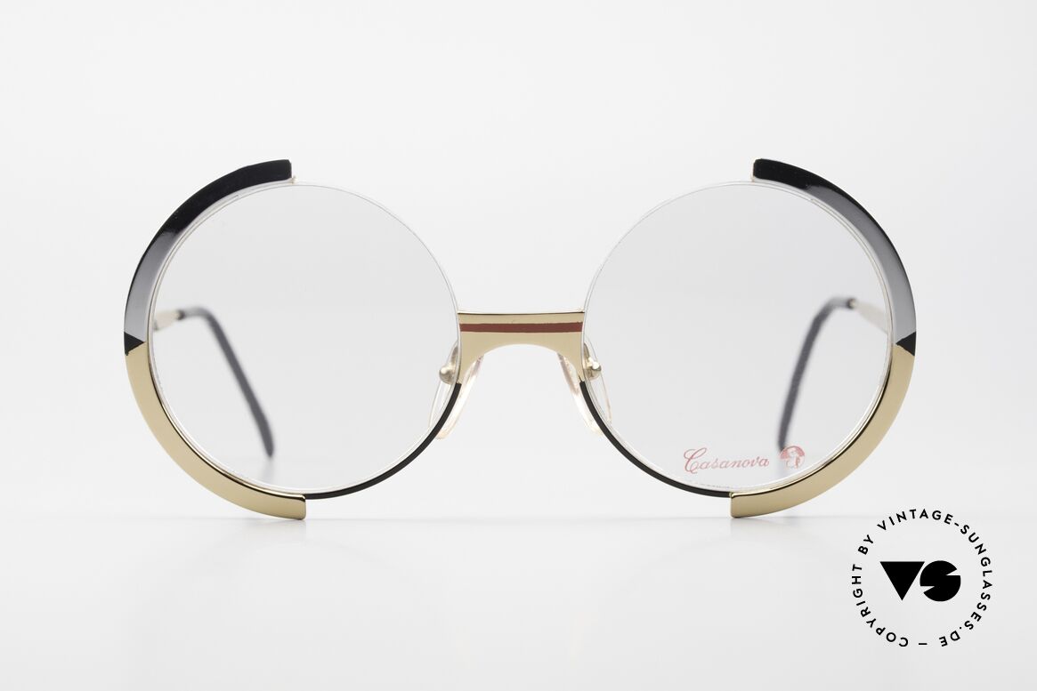 Casanova NM3 Round Art Glasses Unisex, gold-plated frame (a matter of course, at that time), Made for Men and Women