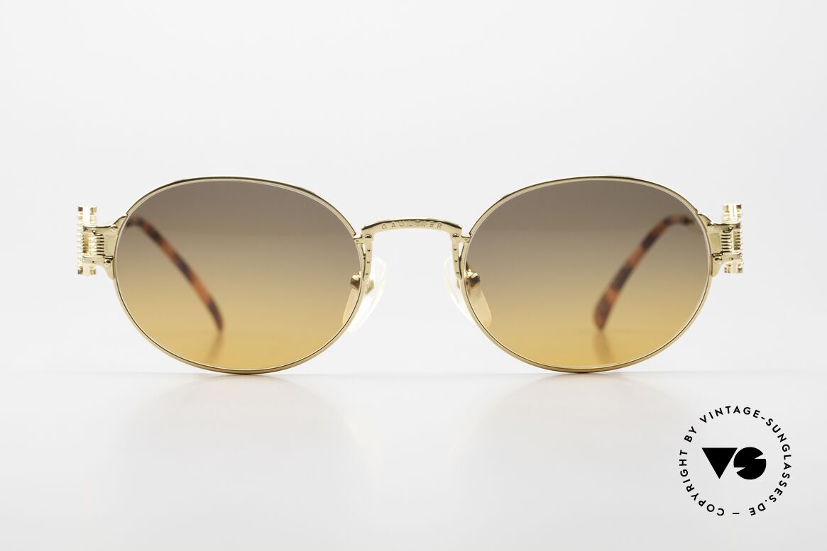 Jean Paul Gaultier 55-5110 Extraordinary Vintage Frame, extraordinary Jean Paul Gaultier 90's sunglasses, Made for Men and Women