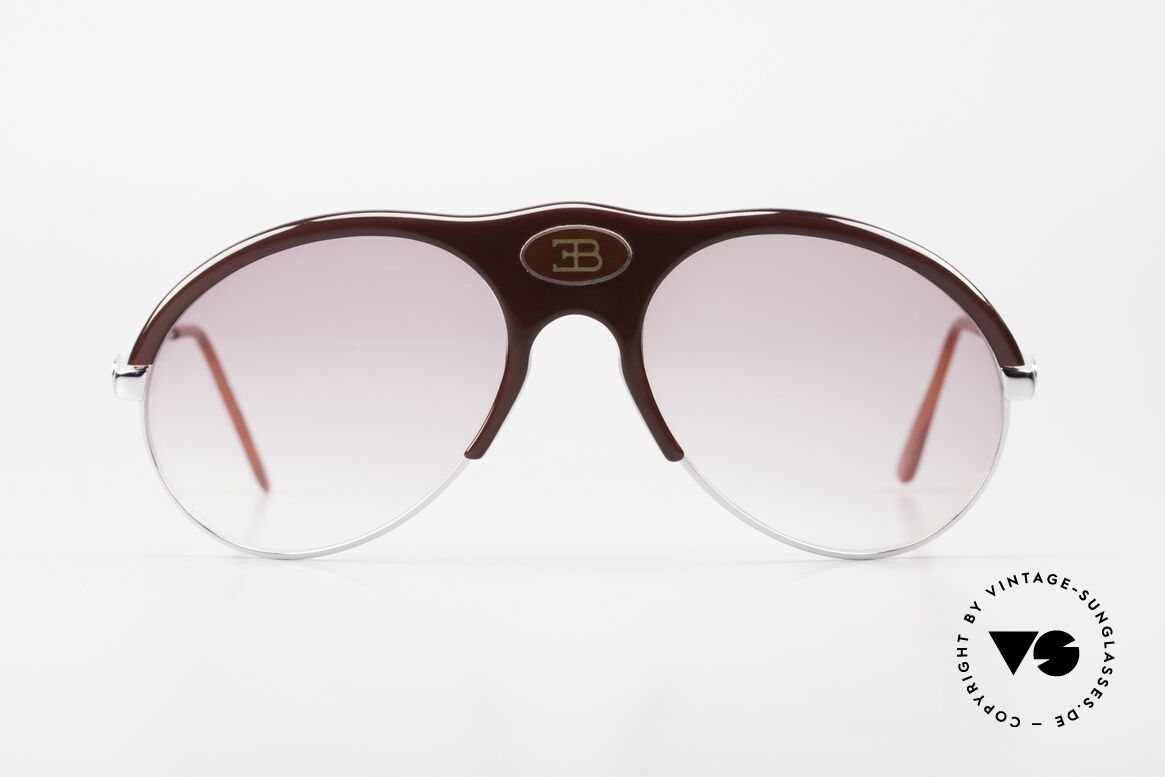 Bugatti 64902 Rare 1970's Luxury Shades, costly, rhodium-plated frame with burgundy front!, Made for Men