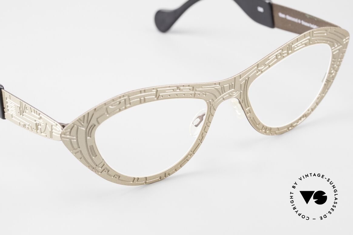 Theo Belgium Diamond Artwork Strook Frame, unworn, NOS; like all our vintage Theo eyewear, Made for Women