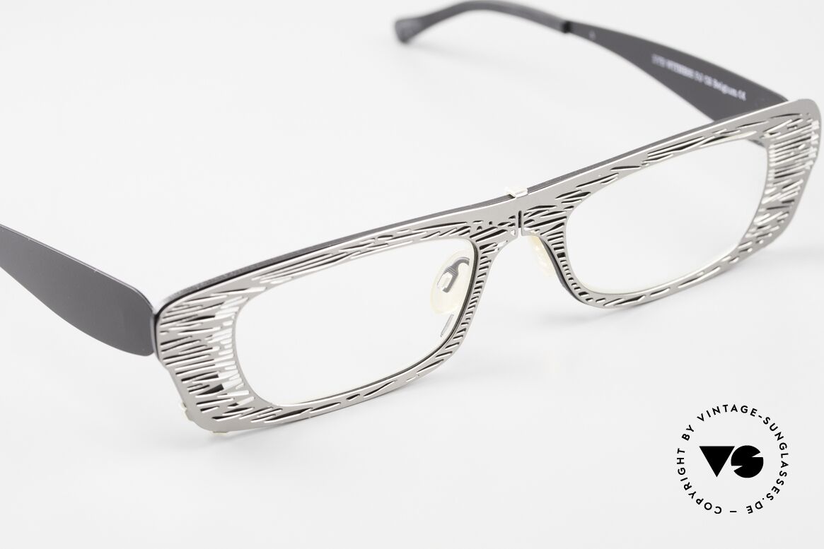 Theo Belgium Eye-Witness PJ Clip-On Front Titan Frame, unworn (like all our old original Theo eyewear frames), Made for Women