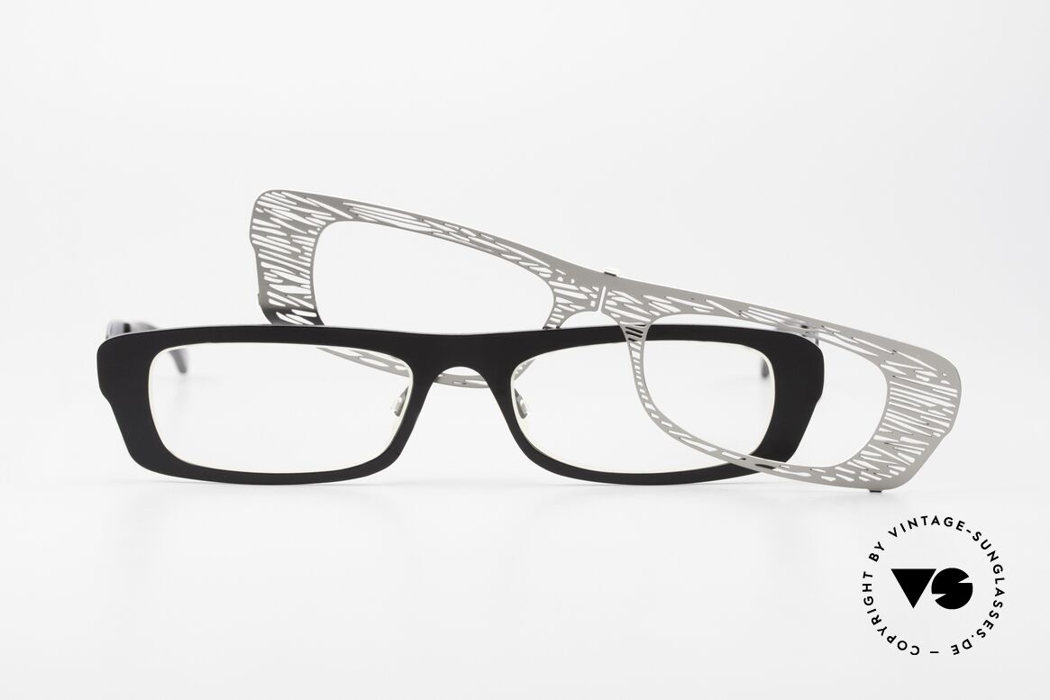 Theo Belgium Eye-Witness PJ Clip-On Front Titan Frame, Size: large, Made for Women