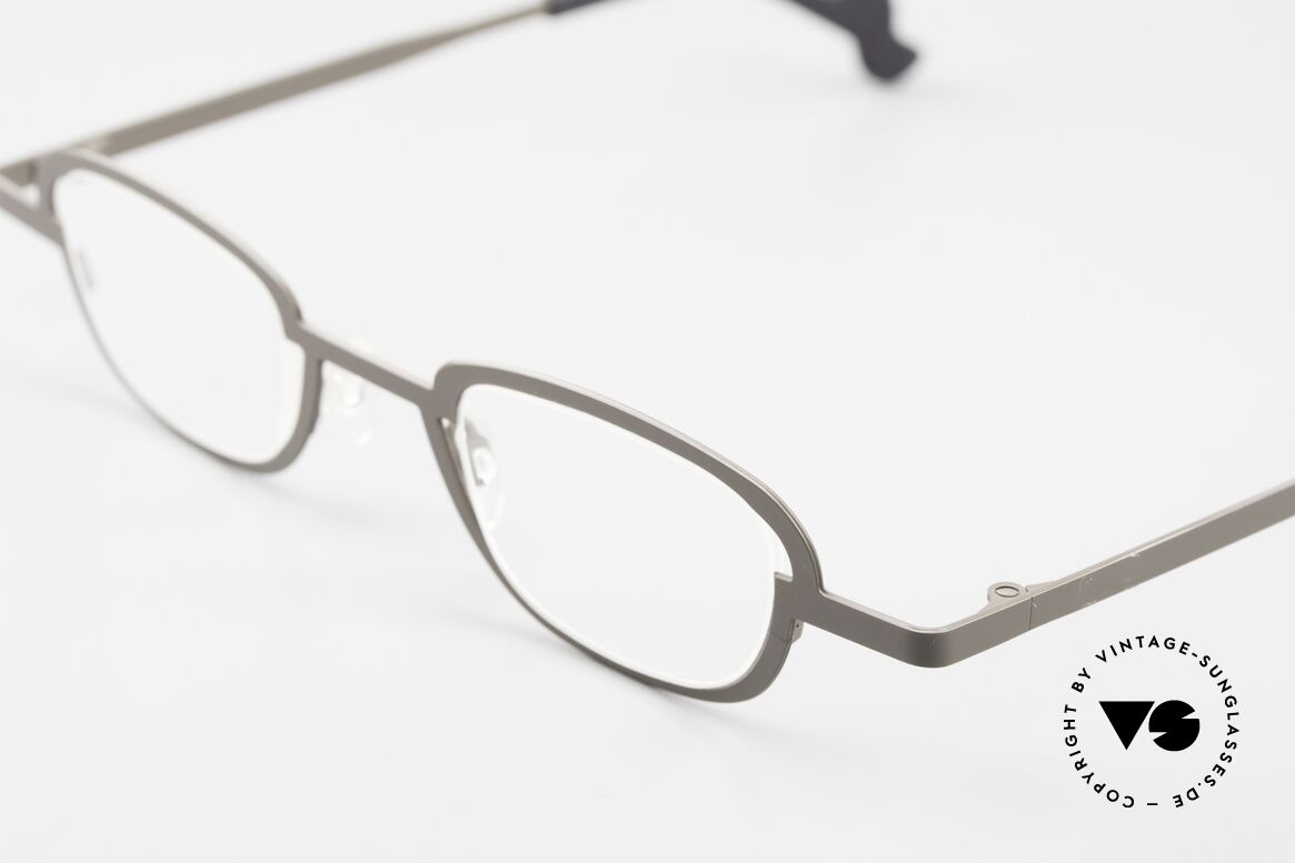 Theo Belgium Switch Unisex Designer Eyeglasses, color code 346 (gray), 137mm width = M to L size, Made for Men and Women