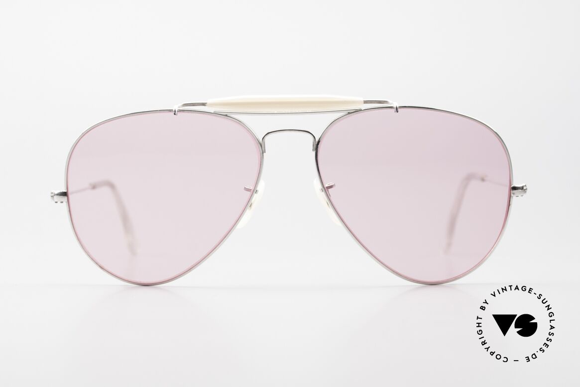 Ray Ban Outdoorsmann II White Gold 80's Limited Edition, B&L RAY-BAN designer sunglasses of the 1980's, Made for Men and Women