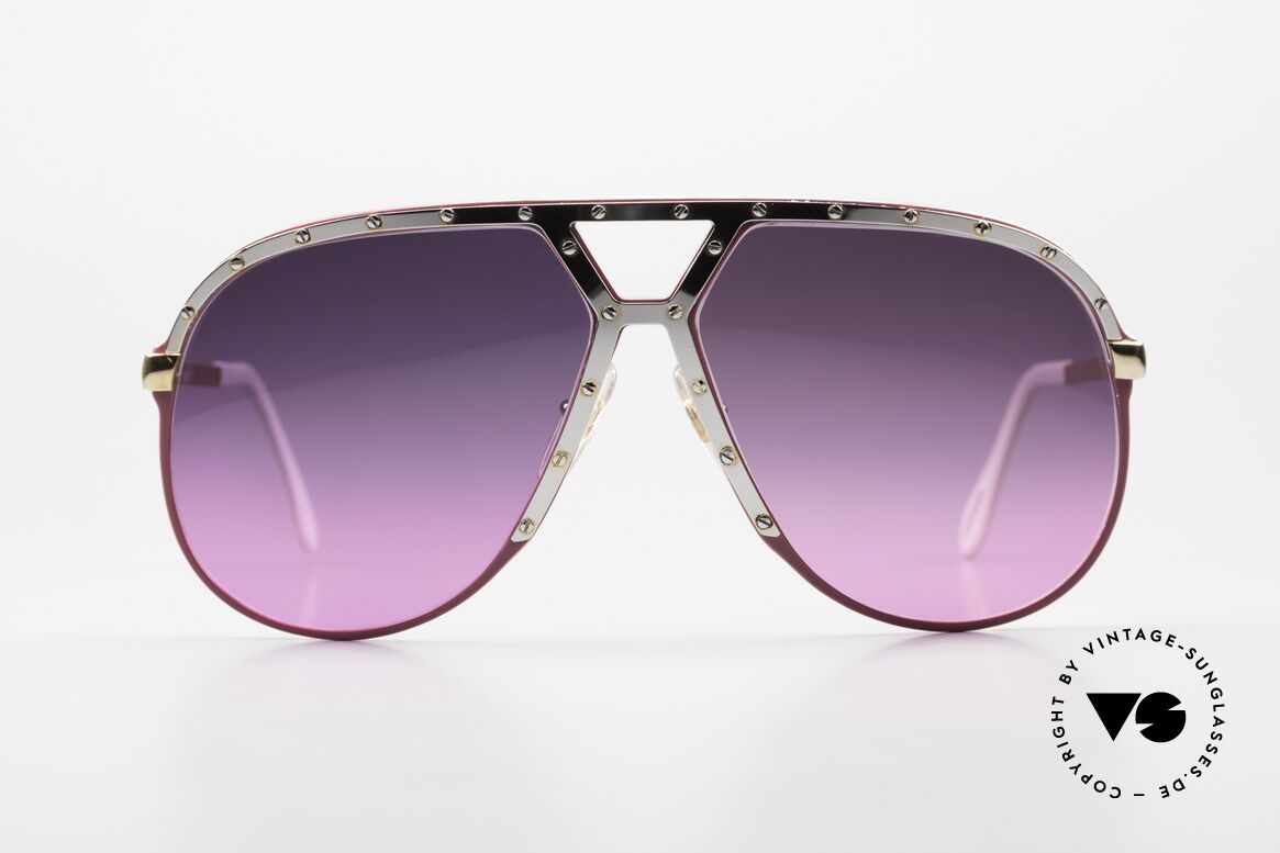 Alpina M1 One Of A Kind Purple Pink, rarity: pink frame, golden temples & silver bezel, Made for Men and Women