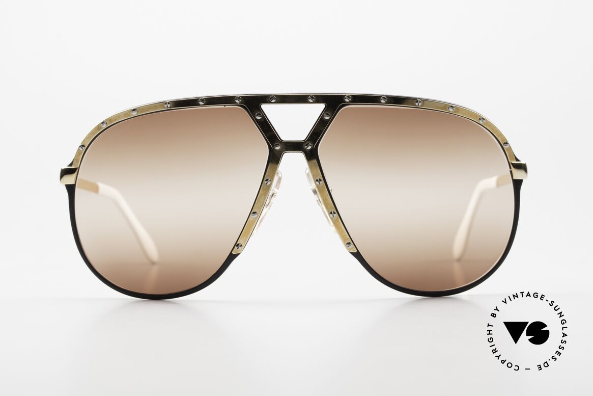 Alpina M1 Double Gradient Brown Lenses, the old original from 1986; gold-plated and black, Made for Men