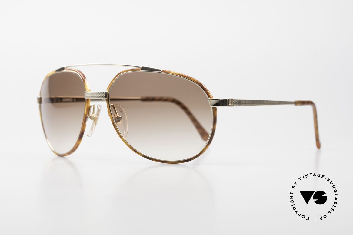 Dunhill 6174 Comfort Fit Luxury Sunglasses, gold-plated & BARLEY: hundreds of minute facets, Made for Men