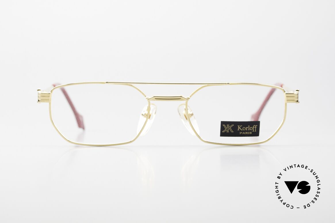 Korloff Paris K16 Gold Plated Titanium Frame, 90s Korloff K16 glasses from the jeweller in Paris, Made for Men