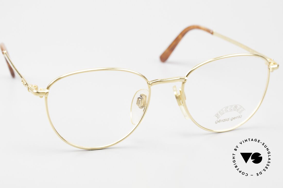 Gerald Genta Success 02 Gold Plated Vintage Eyewear, unworn, one of a kind with serial number, size 53-19, Made for Men and Women