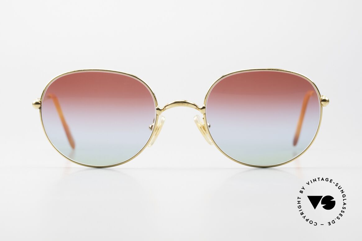 Cartier Antares - M Round 90's Luxury Sunglasses, model from the 'Thin Rim' series by Cartier (size 52/21), Made for Men and Women
