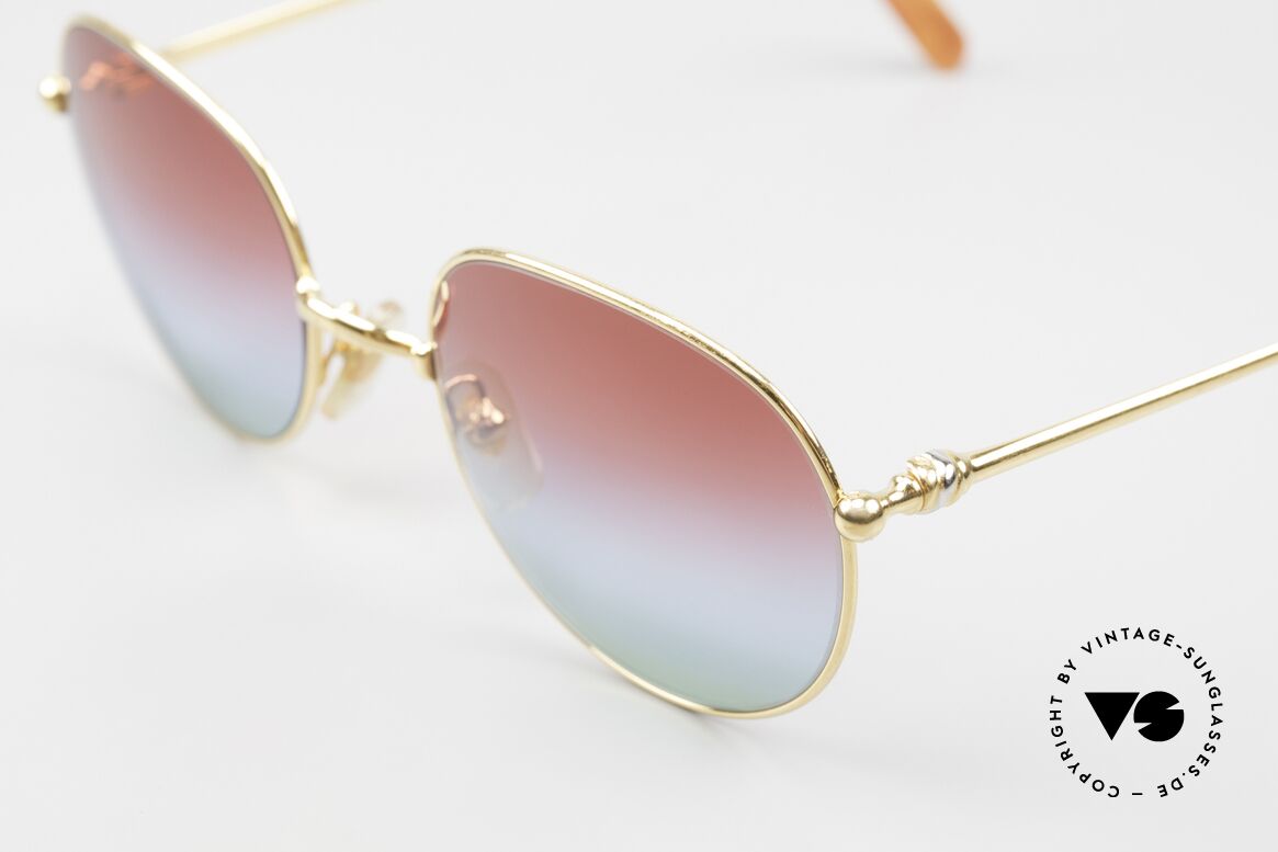 Cartier Antares - M Round 90's Luxury Sunglasses, unworn with triple-gradient lenses; 100% UV protection, Made for Men and Women