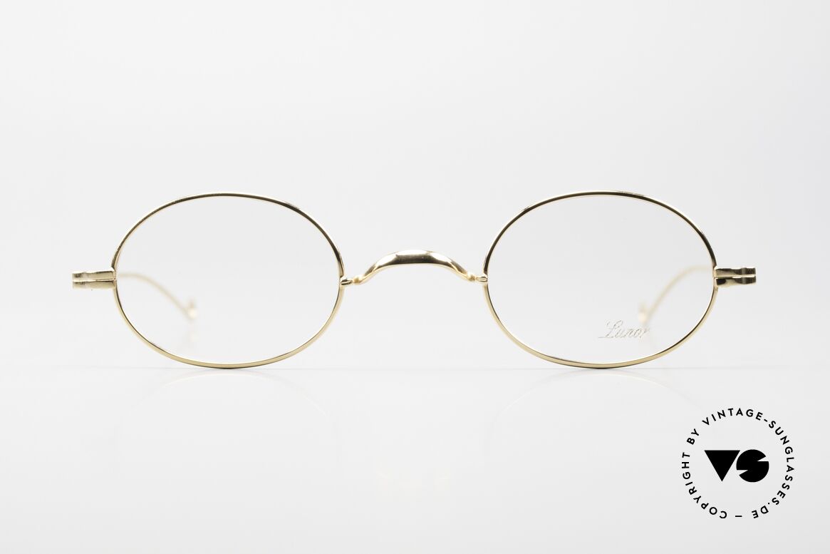 Lunor II 10 Oval Frame Yellow Gold, oval vintage glasses of the Lunor II Series, full rimmed, Made for Men and Women