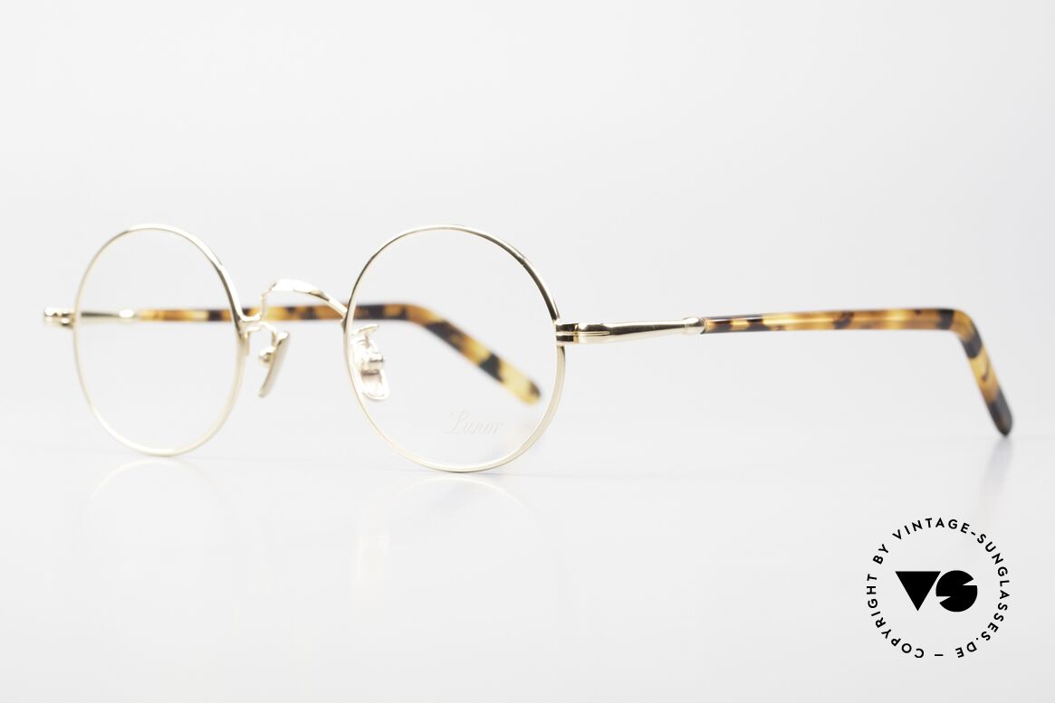 Lunor VA 110 Round Frame Gold Plated, without ostentatious logos (but in a timeless elegance), Made for Men and Women