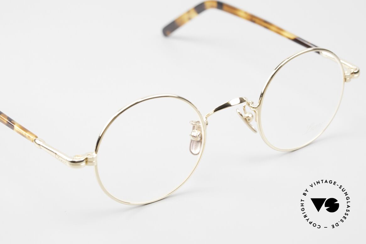 Lunor VA 110 Round Frame Gold Plated, top-notch craftsmanship & timeless round frame design, Made for Men and Women