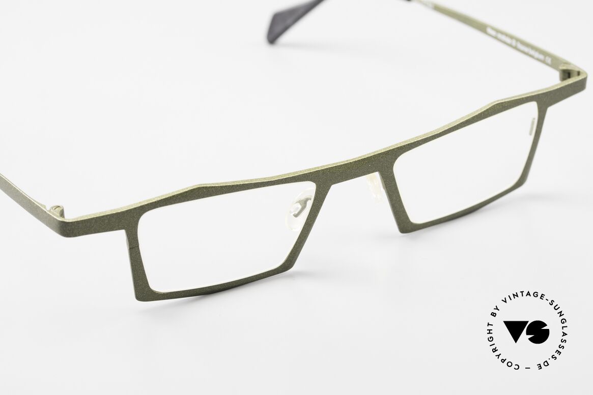 Theo Belgium Roubaix Dark Green Metallic 2010, unworn art glasses for those who dare! UNIQUE!, Made for Men and Women