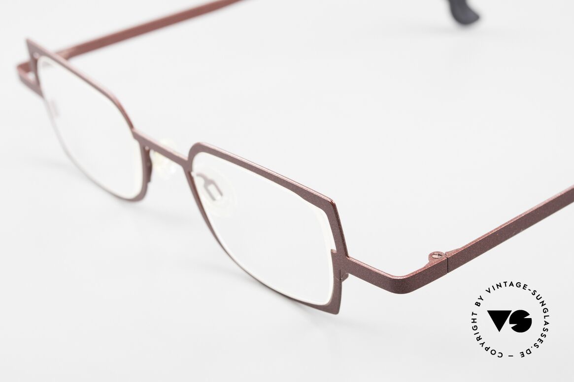 Theo Belgium Transform Women's Metal Eyeglasses, col. 763 (ruby colored), L size 41-22 (140mm width), Made for Women