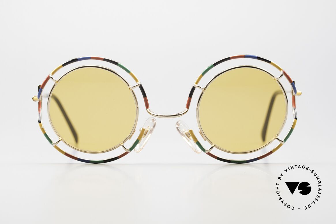 Taxi ST7 by Casanova Round Art Sunglasses 80s, colorful 80's design and peppy frame construction, Made for Men and Women