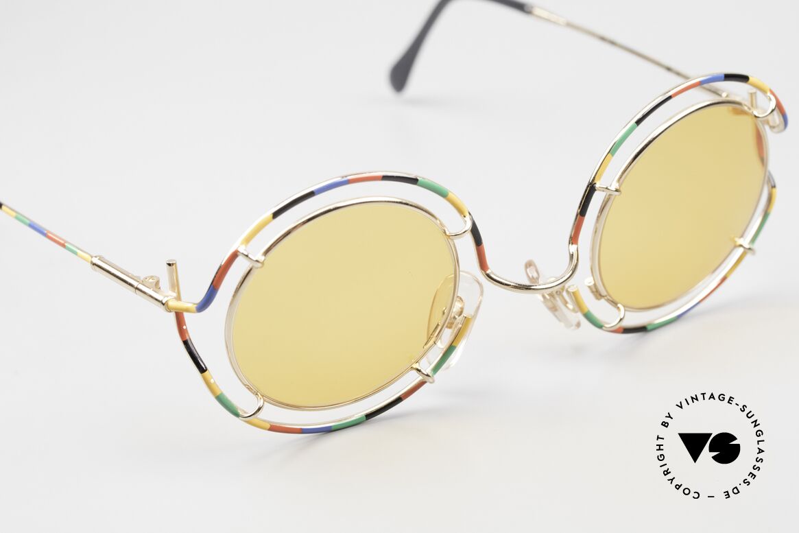 Taxi ST7 by Casanova Round Art Sunglasses 80s, but still functional; frame fits optical (sun)lenses, Made for Men and Women