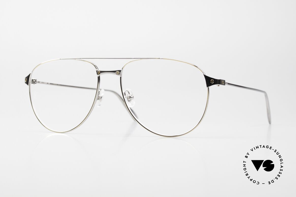 Cartier Santos De Cartier Luxury Specs Pilot Style, CARTIER men's eyeglass-frame; aviator style, Made for Men