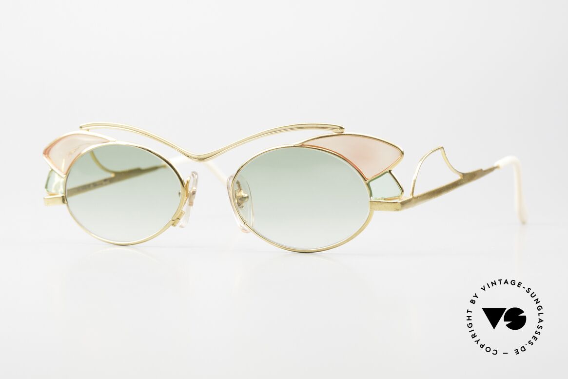 Casanova LC1 24kt Gold Plated Murano Glass, glamorous CASANOVA sunglasses from the 1980's/90's, Made for Women
