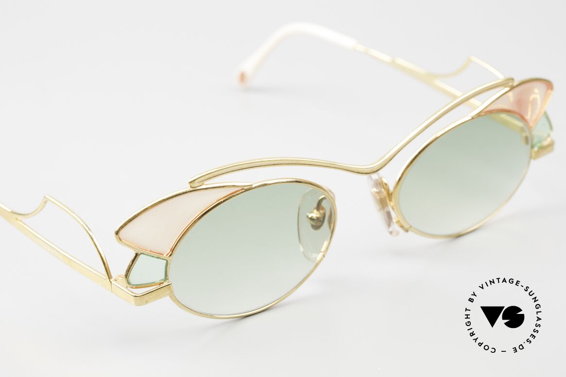 Casanova LC1 24kt Gold Plated Murano Glass, NOS - unworn (like all our artistic vintage sunglasses), Made for Women