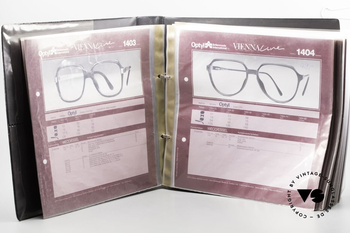 Optyl Catalog Viennaline Old 80's Original Catalogue, Porsche, Dunhill, P. Picasso, Viennalina, Saphira,, Made for Men and Women