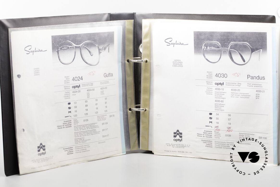 Optyl Catalog Saphira Eyewear Info For Professionals, Optyl produced the following brands: Dior, Carrera,, Made for Men and Women