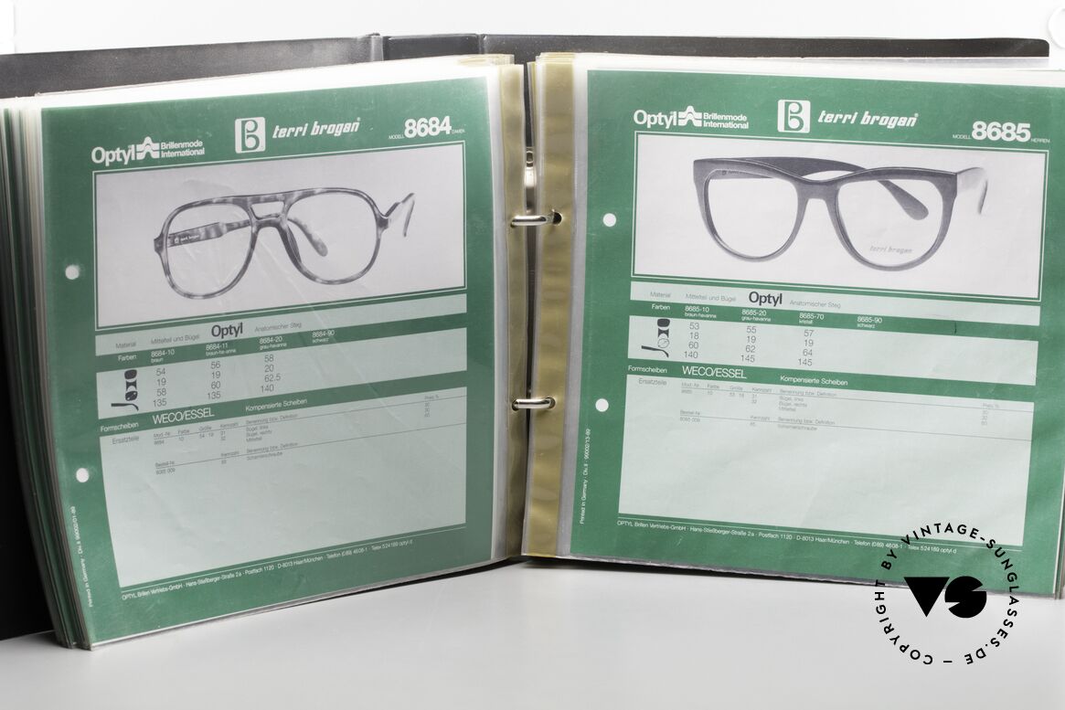 Optyl Catalog Terri Brogan Eyewear Details 1980's, Terri Brogan, Playboy, BOSS, Esprit, Chr. Lacroix, Made for Men and Women
