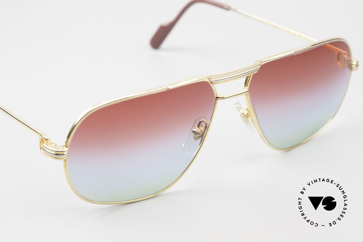 Cartier Tank - M 22ct Gold-Plated Tricolored, new tricolored lenses: triple tint looks like polar lights, Made for Men