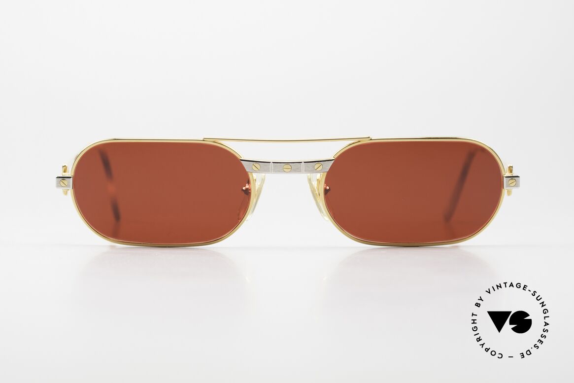 Cartier MUST Santos - M Luxury Sunglasses 3D Red, MUST: the first model of the Lunettes Collection '83, Made for Men and Women Cartier MUST Santos - M Luxury Sunglasses 3D Red, MUST: the first model of the Lunettes Collection '83, Made for Men and Women
