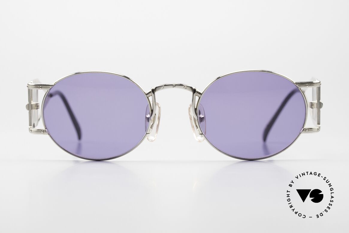 Jean Paul Gaultier 56-4672 Artful JPG Sunglasses Oval, a true rarity by J.P. Gaultier from the early 90's, Made for Men and Women
