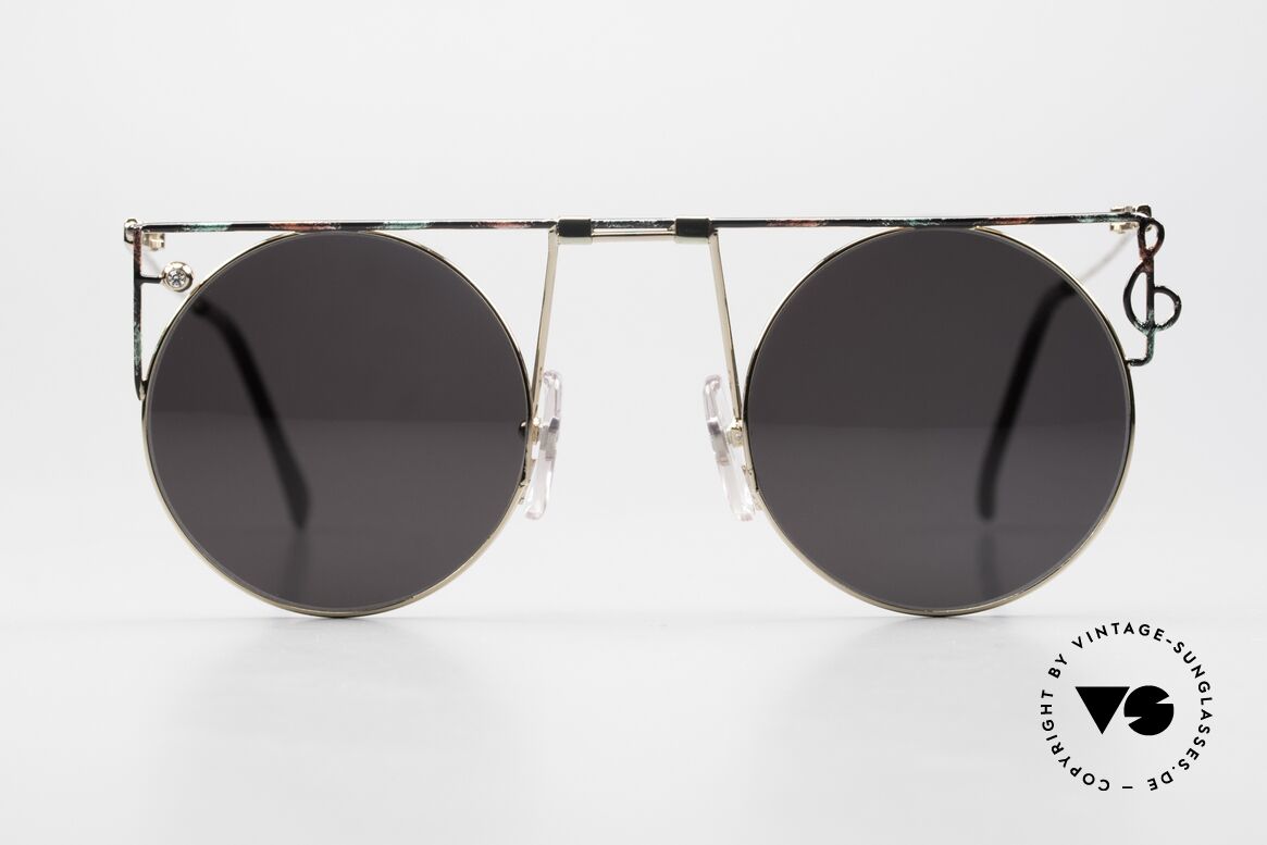 Casanova MTC 8 Round Art Sunglasses 90s, distinctive Venetian design with technical gimmicks, Made for Men and Women