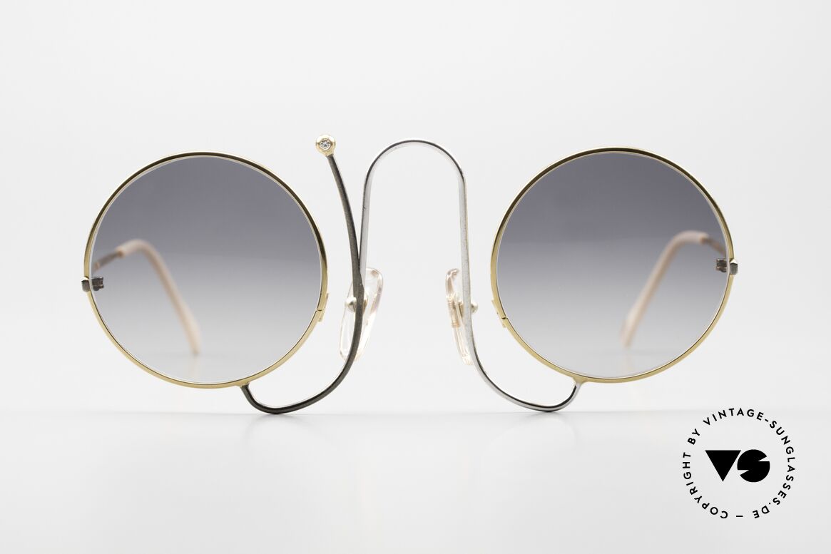 Casanova CMR 1 Rare 80's Art Sunglasses, gray-gradient sun lenses for (100% UV protection), Made for Women