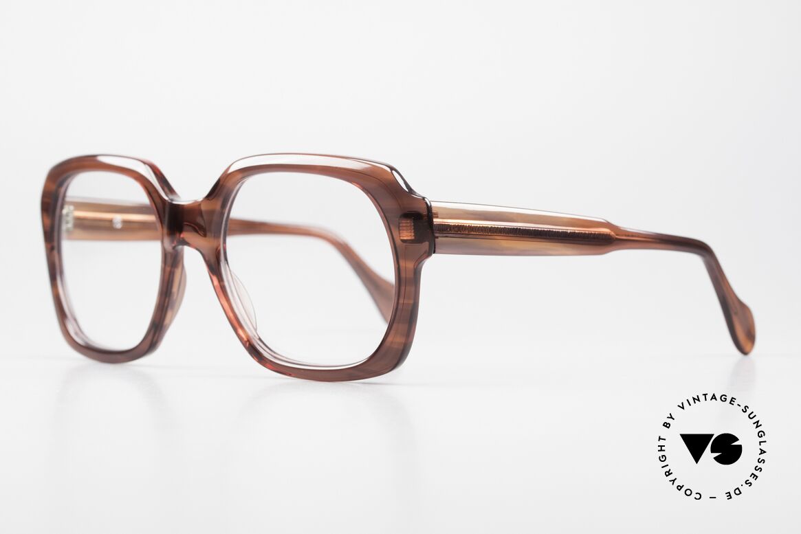 Metzler 2063 Old School 70's Eyewear, XL frame (145mm width) with new clear DEMO lenses, Made for Men