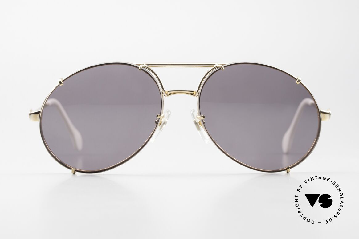 Bugatti 65359 80's Men's Sunglasses XL, legendary Bugatti frame design ('sad tear drop shape'), Made for Men