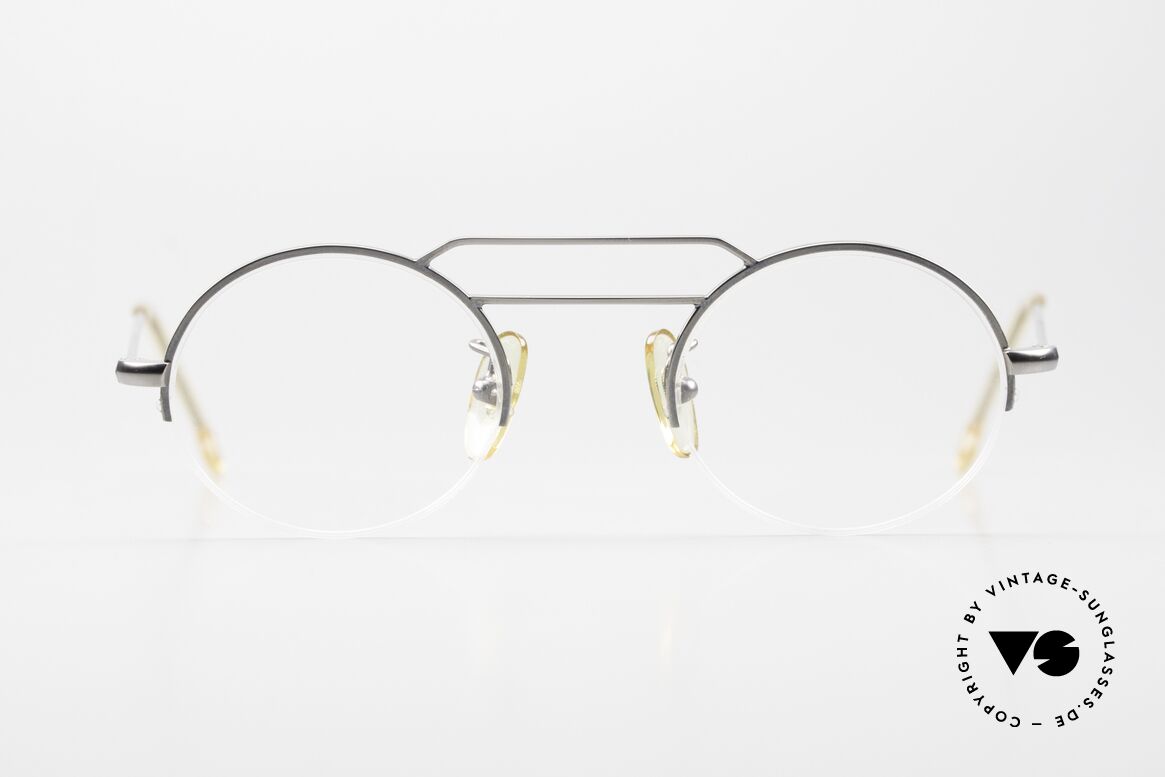 W Proksch's M5/2 90s Semi Rimless Gunmetal, Proksch's vintage glasses from 1994 in 'gunmetal', Made for Men and Women