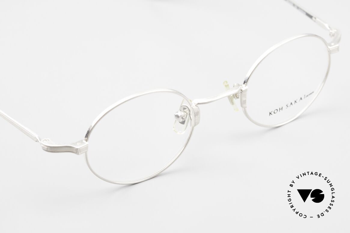 Koh Sakai KS9700 90s Round Titanium Glasses, the full metal frame is covered with costly engravings, Made for Men and Women