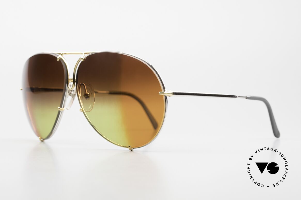 Porsche 5621 One Of A Kind 3times Gradient, CUSTOMIZED: triple gradient: brown, yellow & orange, Made for Men and Women
