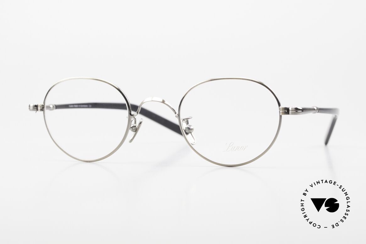 Lunor VA 108 Round Glasses Antique Silver, old Lunor eyeglasses from the 2012's eyewear collection, Made for Men and Women