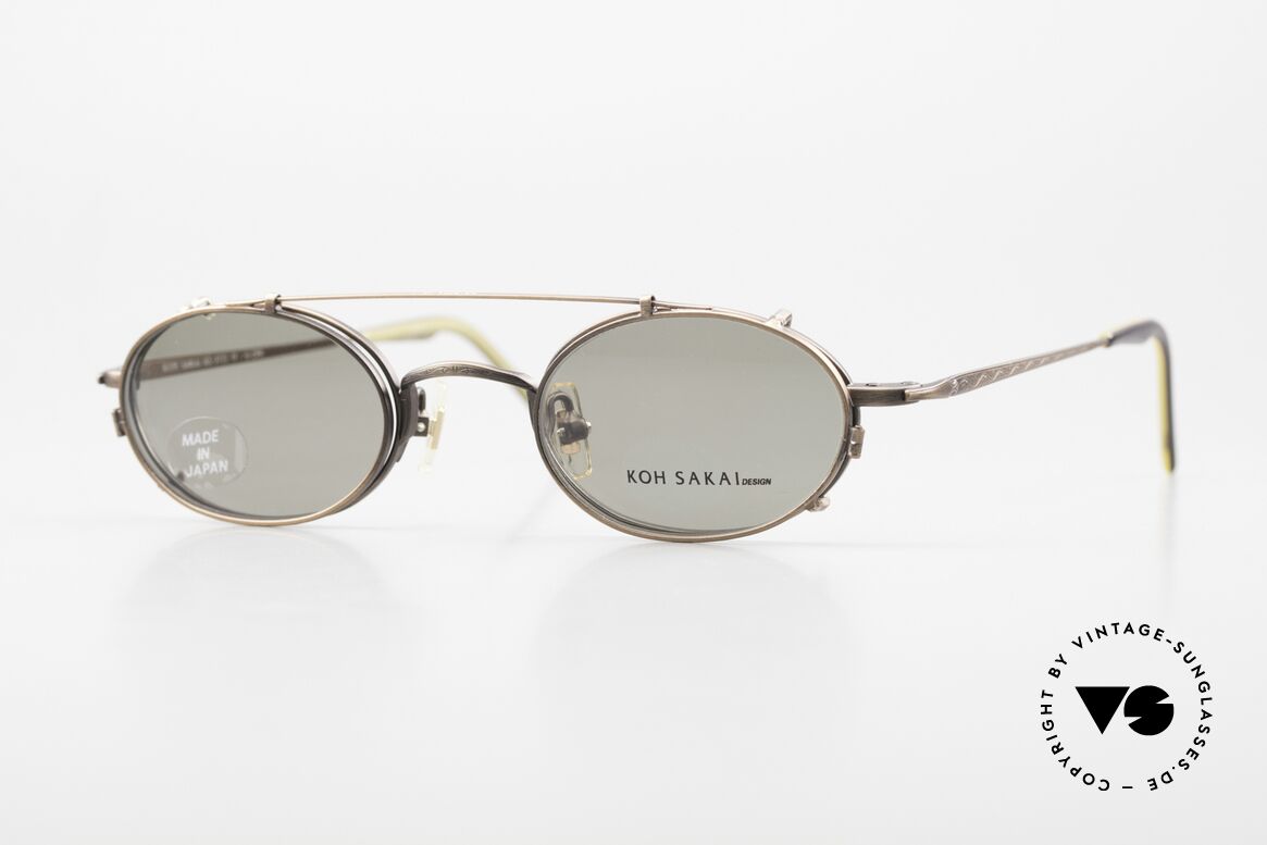 Koh Sakai KS9721 Oval Vintage Glasses Titanium, vintage glasses Koh Sakai KS9721, 44-21, with clip-on, Made for Men and Women