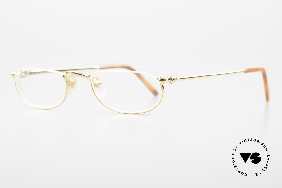 Cartier Demi Lune 2000 - S Oval Reading Frame Gold, costly 22ct GOLD-PLATED (timeless luxury glasses), Made for Men and Women