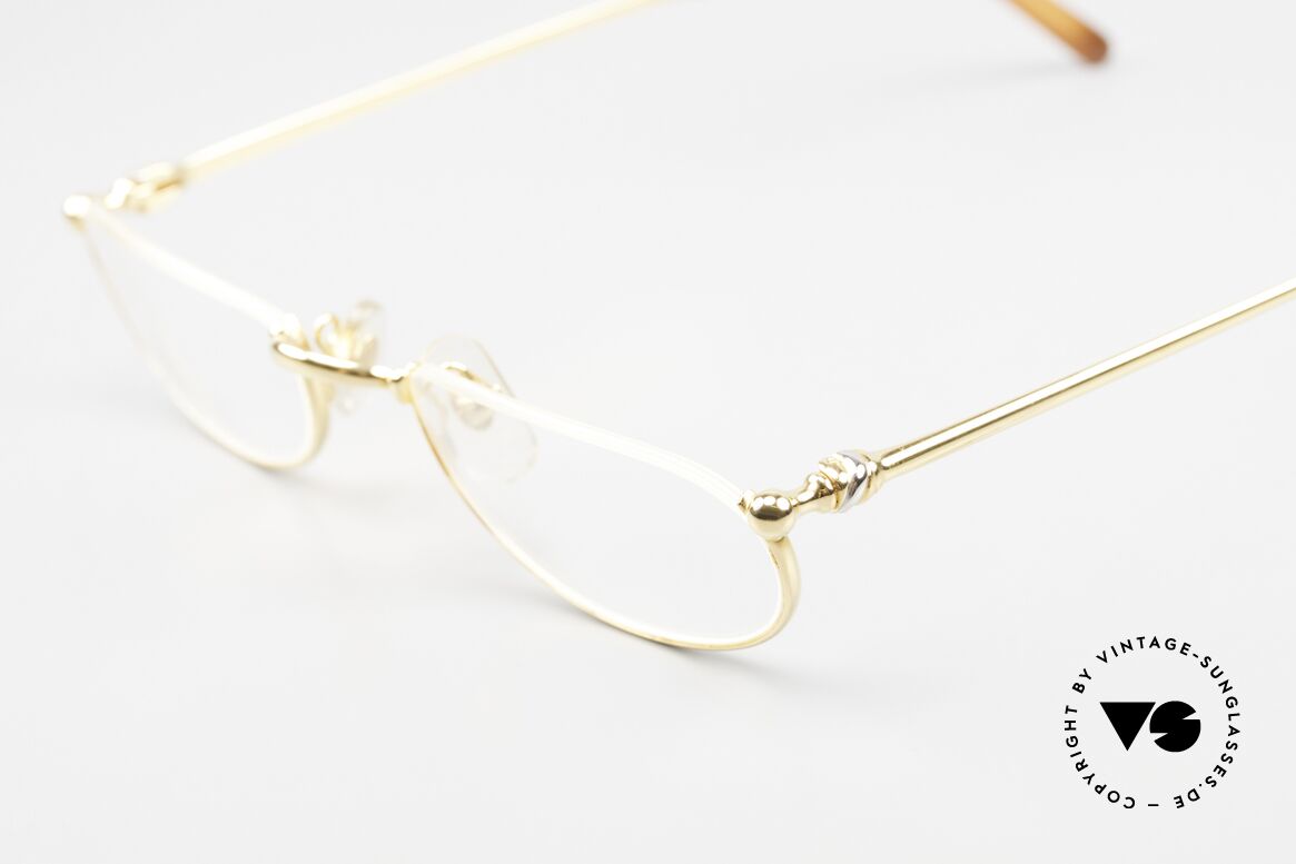 Cartier Demi Lune 2000 - S Oval Reading Frame Gold, unworn luxury frame with original box and packing, Made for Men and Women
