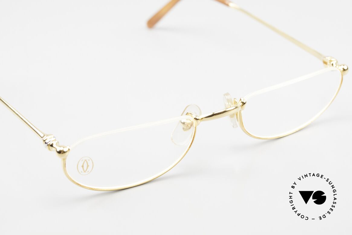 Cartier Demi Lune 2000 - S Oval Reading Frame Gold, NO retro eyeglasses; an old original from app. 2000!, Made for Men and Women