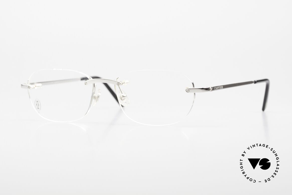 Cartier T-Eye Rimless Platinum-Plated Glasses, Cartier rimless glasses: the T-Eye R Collection, Made for Men and Women