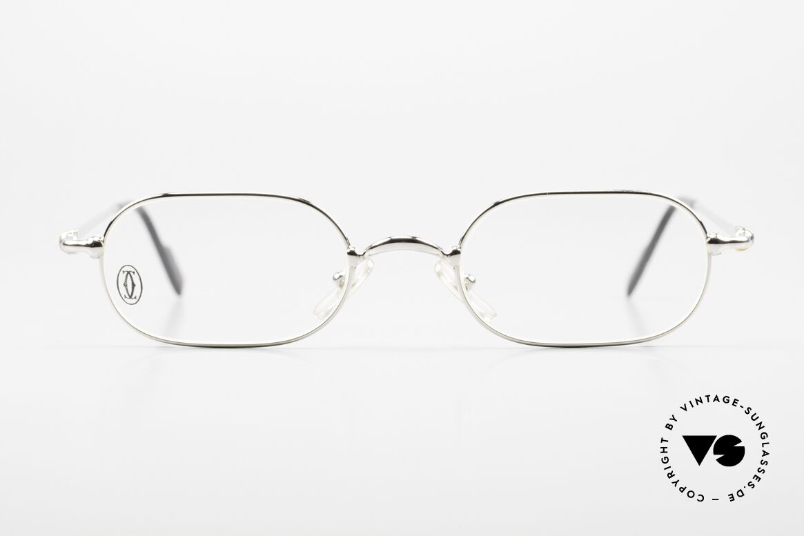 Cartier Orfy Platinum Plated Frame 90s, square vintage CARTIER eyeglasses from the late 90's, Made for Men and Women
