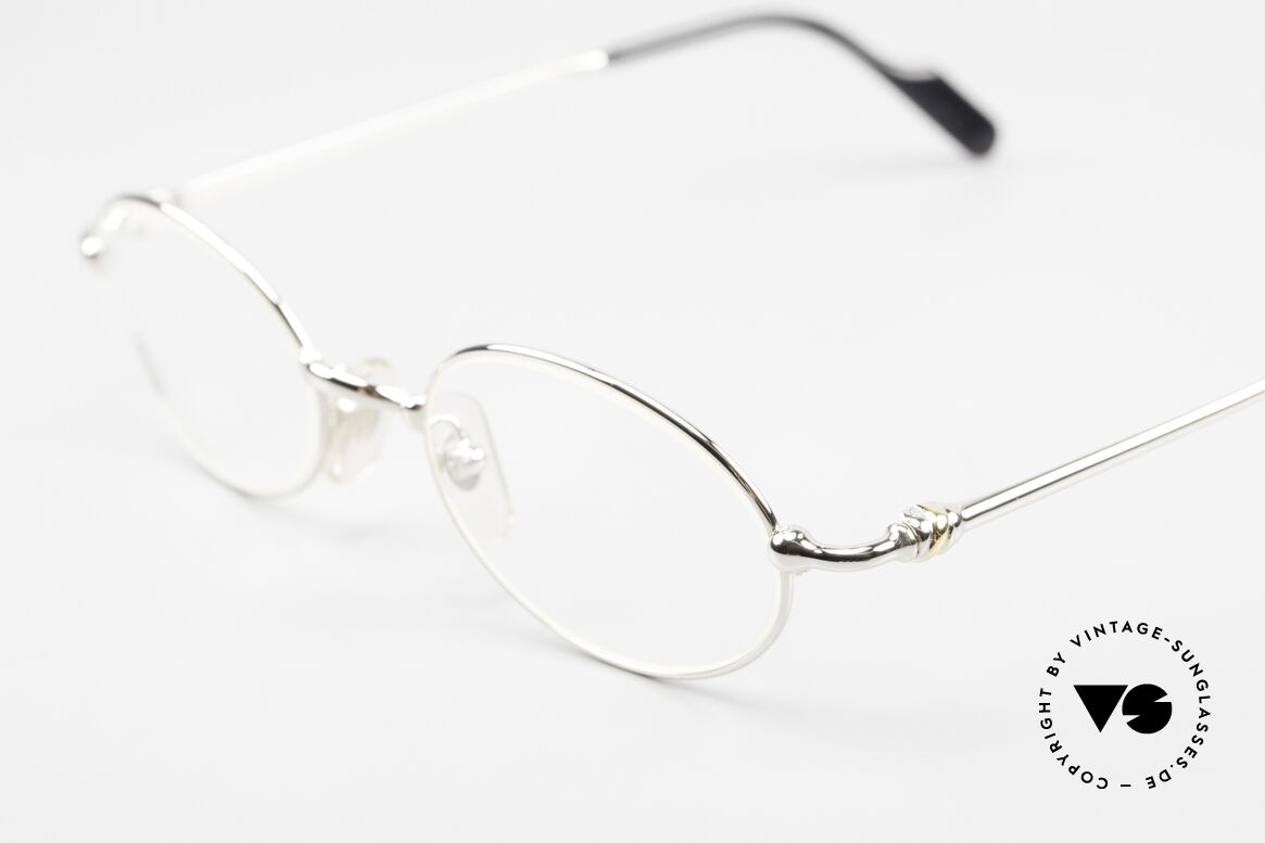 Cartier Filao Small Oval Platinum Frame, unworn luxury frame with original box and packing, Made for Men and Women