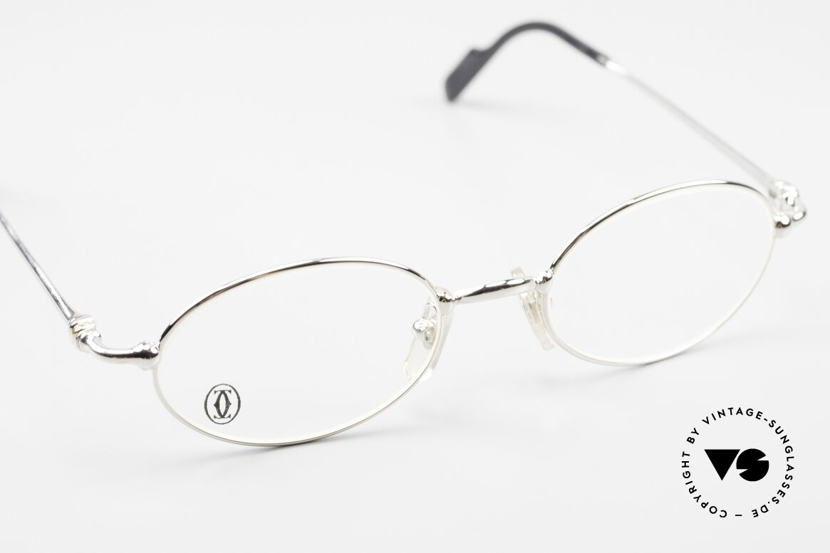 Cartier Filao Small Oval Platinum Frame, NO retro eyeglasses; an old original from app. 1999!, Made for Men and Women