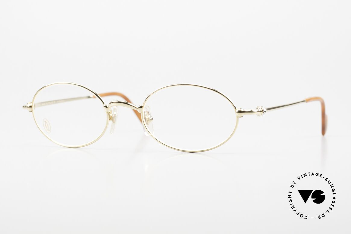 Cartier Filao - M Oval Frame 90s Gold Plated, oval CARTIER vintage eyeglasses in size 49/21, 135, Made for Men and Women