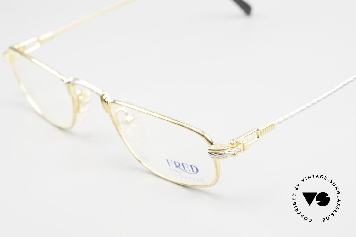 Fred Demi Lune - S Half Moon Reading Glasses, temples and bridge are twisted like a hawser; UNIQUE, Made for Men and Women